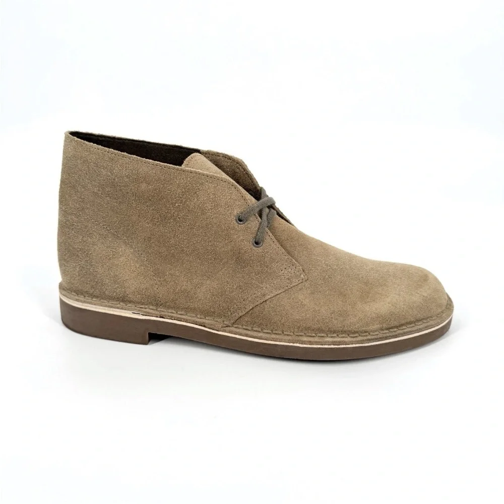 Clarks Chukka Boots Mens Size 10 Light Brown Leather Rugged Urban Classic